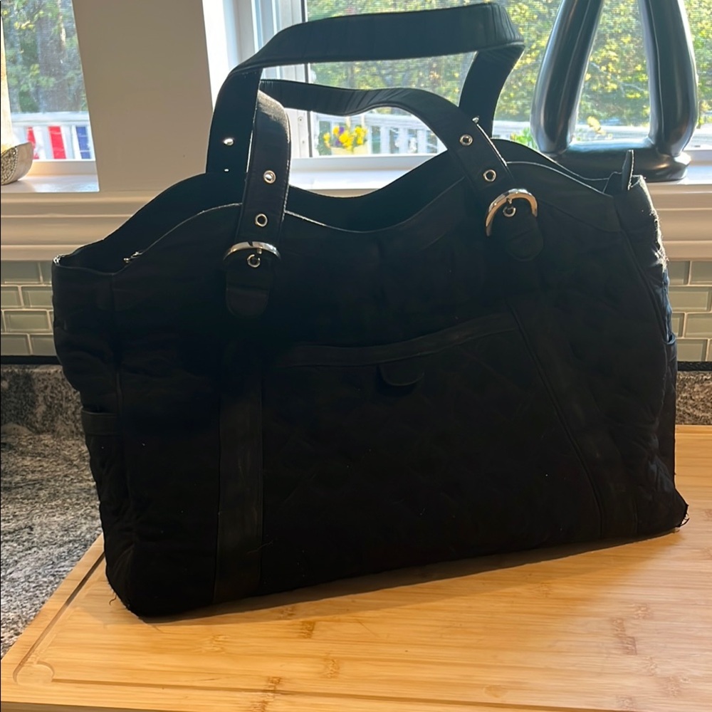 Vera Bradley Black Tote with Structured Design